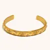Pulseira de Anel de Tarot Transfronteiriça Europeia e Americana Aço Inoxidável Banhado a Ouro 18K Elegante Retrô Nicho Versátil Brincos para Mulheres