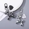 Llavero de cuentas de rompecabezas estilo ins, llavero de perro globo de gelatina con forma de corazón, colgante de juguete dulce y genial de moda, regalo de moda creativo