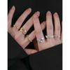 1118 estilo coreano INS nicho diseño lujo ligero versátil amor circón anillo abierto plata esterlina S925 anillo para mujer