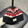 Chapéu de Tricô Jacquard Escandinavo Feminino Outono e Inverno Etiqueta de Tecido Estilo Fair Isle Retrô Atmosfera Coreana Chapéu Quente para Frio Chapéu de Lã