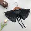 Otoño e invierno nuevo vestido de Navidad exterior suéter falda con cordones lindo decorativo pequeño chal mujeres cuello falso al por mayor