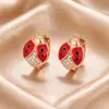 Xuping Brazaletes Rusos Transfronterizos para Oreja, Aros Color Oro de 18K con Incrustaciones de Diamantes, Joyería de Lujo Ligero de Alta Gama al por Mayor para Mujeres