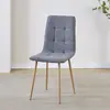 Silla de Comedor Doméstica Simple Moderna para Apartamento Pequeño Taburete de Hierro con Bolsa Suave Silla de Respaldo Casual de Lujo Ligero para Restaurante Silla de Escritorio