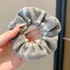 Goma para el pelo de alta gama estilo coreano para mujer, Goma de encaje extragrande, Banda de goma floral, Goma para el pelo de pañuelo cuadrado