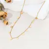 Colar Borboleta Estilo Ins Europeu e Americano Atacado Transfronteiriço para Mulheres, Corrente de Clavícula com Design Tridimensional, Pingente de Joia em Aço Titânio Dourado 18K