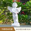 Adornos de ángel de color crema francés para jardín, patio, estatua de yeso grande, escultura, decoración, accesorios de regalo