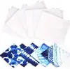 Pañuelo Cuadrado Pequeño Tie-dye y Eco-teñido Tela Blanca Pura Estudiante Jardín de Infancia Teñido Vegetal Pañuelo Eco-teñido DIY