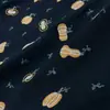 En Stock Tela Bordada de Algodón y Lino Estilo Japonés de Dibujos Animados Bordado Acolchado para Bolsas, Chalecos, Manualidades DIY Bordado Plano