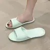 Chinelos EVA com design de arco estilo taiwanês, sapatos de casa antiderrapantes para mulheres, dobráveis e fáceis de guardar, adequados para receber convidados.