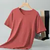 Camiseta de Manga Corta de Modal para Hombre 2026 Nuevo Verano Antibacteriana y Antiácaros Seda de Hielo Cuello en V Parte Superior con Sensación de Hielo Secado Rápido Mangas Medias