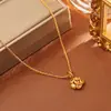 Colar pingente popular de zircônia brilhante com design destacável para uso duplo, corrente de clavícula moderna e de alta qualidade, luxo leve para mulheres
