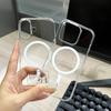 Adecuado para Funda de Teléfono Móvil Iphone16Promax 13 PC de Alta Transparencia Sensación Desnuda 14 Funda de Succión Magnética Apple 15 Simple 17 Venta al por Mayor