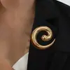 Broche Circular Retorcido de Caracola Transfronterizo Europeo y Americano Tendencia Temperamento Versátil Nicho Gama Alta Combinación para el Viaje Diario