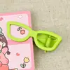 Pinza para el pelo con montura de gafas de color caramelo para niñas, linda pinza de pico de pato para flequillo y peinado del cabello suelto, accesorio de moda para el cabello de color macarrón