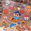 Crayon Shin-chan lindo dibujo animado impermeable de alto valor botella de agua pegatinas 3D en relieve para diario DIY y decoración de teléfono