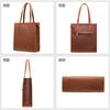 Bolso de Mano para Mujer Transfronterizo Cuero Vacuno Capa Superior Bolso Grande Cuero Genuino Bolso Tote Tipo Cubo Vintage Cuero Crazy Horse