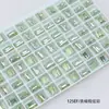 Cristal Dongzhou 8*10 Rocas Medianas Azúcar Cristalizado Pedrería para Uñas Rectangular Ángulo Recto Cubo de Azúcar Fondo Puntiagudo Brillante Vidrio K9 Accesorios para Uñas