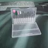 Conjunto de cabeça de esmalte de diamante cerâmica borracha silicone escova de limpeza removedor de esmalte manicure conjunto de cabeça de esmalte