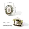 Decoración de Cordones DIY de Diamante Completo Transfronteriza Hebilla Metálica con Diamantes, Perlas y Trébol de Cuatro Hojas con Agujeros para Decoración de Tenis