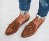 Zapatos de Salón Nuevos con Borlas y Puntas Afiladas, Versátiles Talla Grande 40-43 Zapatos de Mujer, Planos Casuales X25090006