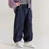 Calças para Meninos 2026 Outono Roupa Estilo Primavera/Outono Novo Jeans Crianças Médias e Grandes Meninos Versátil Casual Outono Calças Longas Tendência