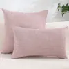 Funda de almohada lisa de lino estilo nórdico para decoración del hogar, dormitorio, cojín de sofá, envío directo del fabricante