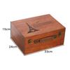 Caja de Madera Rectangular de Madera Maciza Caja de Madera Retro con Cerradura Caja de Almacenamiento Caja de Almacenamiento de Madera Caja de Almacenamiento de Escritorio con Cerradura
