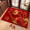 Tapete de Entrada para Porta de Ano Novo 2026, Carpete Personalizável para Hall de Entrada, Tapete de Entrada de Casa, Tapete Antiderrapante para Porta do Ano do Cavalo