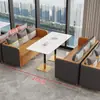 Mesas y Sillas de Cafetería de Lujo Ligero para Negocios, Cabinas, Sofás, Recepción de Lobby de Hotel, Sala de Reuniones, Sala de Estar, Combinación de Sofás de Ocio