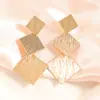 Pendientes Plegables Metálicos Brillantes de Diseño de Moda Transfronterizo Europeo y Americano, Pendientes, Accesorios para Orejas para Mujer, Estilo Retro, Pendientes de Lujo Ligero