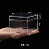 Caja cuadrada de plástico de media altura con tapa, caja pequeña alta transparente, caja de dulces para bodas, caja de embalaje de alimentos PS, caja de almacenamiento