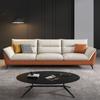 Sofá de Tecido Tecnologia Nórdica Sala de Estar Apartamento Pequeno Moderno Simples Luxo Leve Casa Sofá Reto de Três Lugares com Chaise Longue