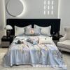 Juego de Cuatro Piezas de Edredón de Verano Tencel de 60 Hilos Edredón de Aire Acondicionado de Lyocell Edredón Fresco de Verano Recortado Modal Venta al por Mayor Dropshipping