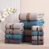 Toalha 32 Fios de Algodão Puro, Cor Sólida Simples, Espessa, Absorvente, Toalha de Rosto Doméstica para Adultos, Macia e Amiga da Pele, Toalha Masculina