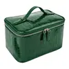 Set de tres piezas de bolsa de maquillaje con patrón de cocodrilo transfronterizo, impermeable, lujo ligero, gran capacidad, alta gama, bolsa de tocador de viaje conveniente
