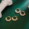 Brincos circulares de pérola de luxo leve de alta qualidade, novos brincos argola da moda 2022 para mulheres, brincos de design exclusivo