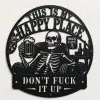 Nuevo producto transfronterizo Decoración divertida para cueva de hombre letrero de hierro estilo calavera para área de ocio de hombres
