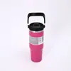 Transfronteiriça Nova Copo Térmico a Vácuo de Camada Dupla em Aço Inoxidável 304 Alça Portátil para Exterior Porta-Copos de Carro Copo com Canudo Copo para Gelo