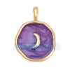M18 L26 K07 Accesorios para joyería DIY colgante de cobre puro colgante pequeño luna triángulo corazón de melocotón redondo marca