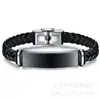 Placa Ligera Grabado Pulsera Tejida de Cuero DIY Base Redonda Pulsera Accesorios para Pulseras Pulsera de Botón
