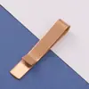 Clip para Corbata de Acero Inoxidable Pulido Espejo de Alta Venta Transfronteriza, Estilo Minimalista Europeo y Americano, Accesorio, Superficie Brillante, Clip para Billetera Grabable con Láser