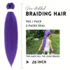 Coleta trenzada morada de 26 pulgadas, Rumi de película, para niños y adultos, color universal, extensión de cabello, paquete de coleta