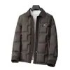 Chaqueta de plumón para hombre 2026 Otoño/Invierno Estándar Nacional 90% plumón Cuello camisero Estilo ropa de trabajo Juvenil Lujo Casual Ligero Cálido Abrigo