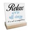 Adornos de Madera para Escritorio Estilo Americano, Artesanías con Patrones Personalizados, Pequeñas Decoraciones de Escritorio para Interiores