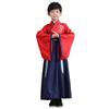 Disfraz antiguo de Hanfu para niños, disfraz de Guoxue para niñas, disfraz de actuación de la regla del discípulo del sutra de tres caracteres para niños, disfraz de actuación de niño con falda y libro