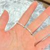 Anillo Mobius esmerilado de plata 999 pura para mujer, diseño simple de nicho, estilo Hong Kong, anillo abierto personalizable 0136B