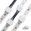 Tira de LED Monocromática 5050 Impermeable, 2 Pines, 10 mm de Ancho, Hebilla sin Soldadura, Conector de Tira de LED de Conexión Media