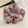 Estilo Coreano Tamanho Grande Brilhante Cetim Amassado High-End Versátil Presilha de Cabelo Intestino Grosso Prendedor de Rabo de Cavalo Flor de Cabelo Cor Sólida Acessórios de Cabelo para Mulheres