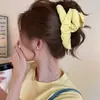 Pinza de Tiburón de Tela Plisada Burbuja Floral Azul y Blanca para la Parte Trasera de la Cabeza, Pinza para el Cabello para Mostrar Volumen Capilar, Pinza Fresca para Media Coleta