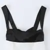 Top Halter de Moda Elegante para Mujer Estilo Europeo y Americano Transfronterizo 2026 Cuello Cuadrado Espalda Descubierta Lazo 2865777